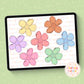 Pastel Plaid Flowers Clipart Bundle - Flower Clipart Bundle - Plaid Clipart - Hand Drawn Clipart