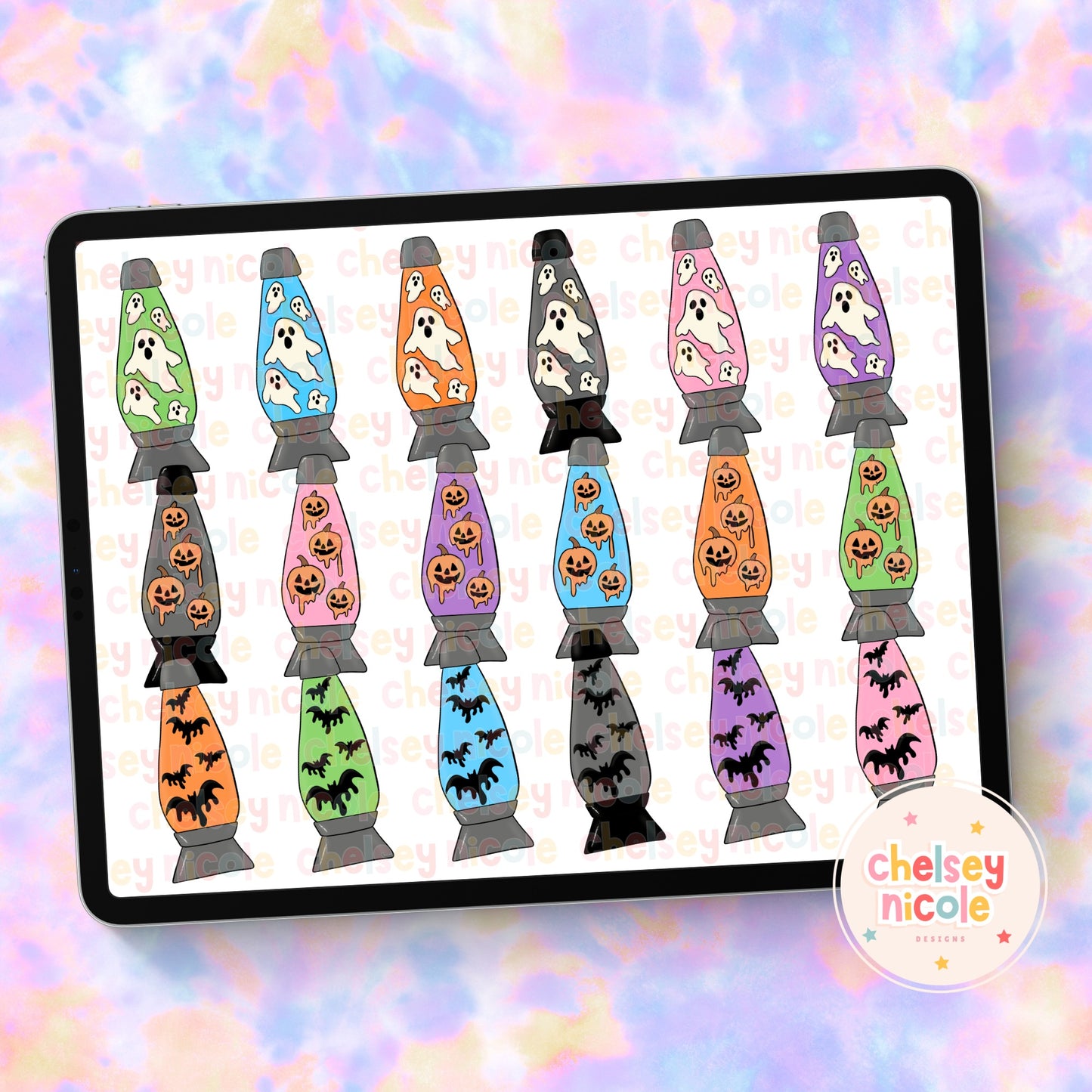 Spooky Lava Lamps Clip Art Bundle - Lava Lamp Clip art - Commercial Use Clipart